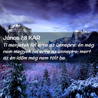 Picture 02 - János 7:8 KAR - Ti menjetek fel erre az ünnepre: én még nem - Bible Verse Picture