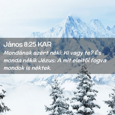 Picture 02 - János 8:25 KAR - Mondának azért néki: Ki vagy te? És monda - Bible Verse Picture