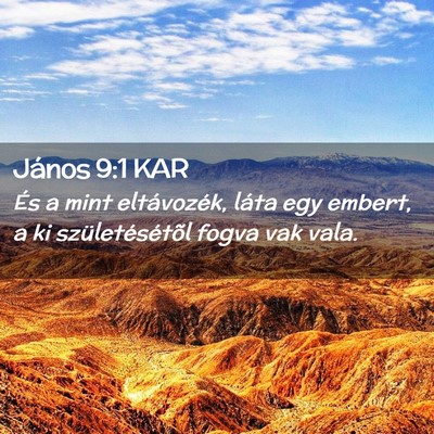 Picture 02 - János 9:1 KAR - És a mint eltávozék, láta egy embert, a ki - Bible Verse Picture