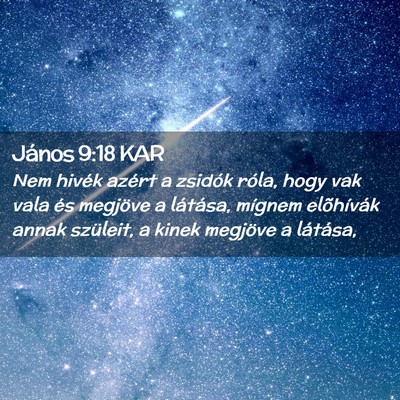 Picture 02 - János 9:18 KAR - Nem hivék azért a zsidók róla, hogy vak vala - Bible Verse Picture