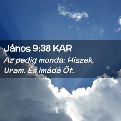 Picture 02 - János 9:38 KAR - Az pedig monda: Hiszek, Uram. És imádá - Bible Verse Picture
