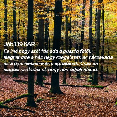 Picture 02 - Jób 1:19 KAR - És ímé nagy szél támada a puszta felõl, - Bible Verse Picture