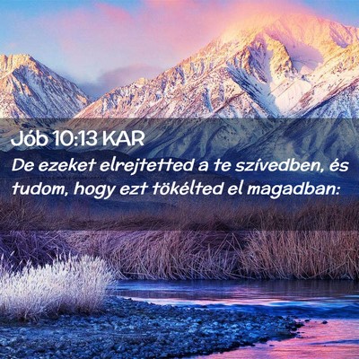 Picture 02 - Jób 10:13 KAR - De ezeket elrejtetted a te szívedben, és tudom, - Bible Verse Picture