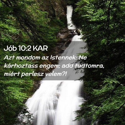 Picture 02 - Jób 10:2 KAR - Azt mondom az Istennek: Ne kárhoztass engem; add - Bible Verse Picture