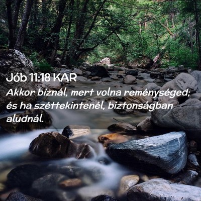 Picture 02 - Jób 11:18 KAR - Akkor bíznál, mert volna reménységed; és ha - Bible Verse Picture