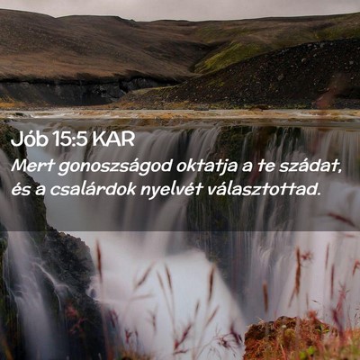 Picture 02 - Jób 15:5 KAR - Mert gonoszságod oktatja a te szádat, és a - Bible Verse Picture