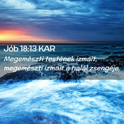 Picture 02 - Jób 18:13 KAR - Megemészti testének izmait, megemészti izmait - Bible Verse Picture