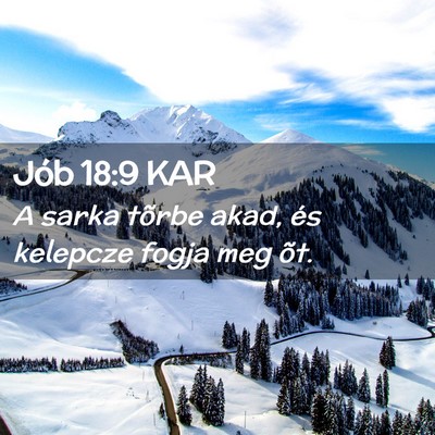 Picture 02 - Jób 18:9 KAR - A sarka tõrbe akad, és kelepcze fogja meg - Bible Verse Picture