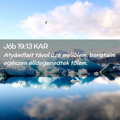 Picture 02 - Jób 19:13 KAR - Atyámfiait távol ûzé mellõlem, barátaim - Bible Verse Picture
