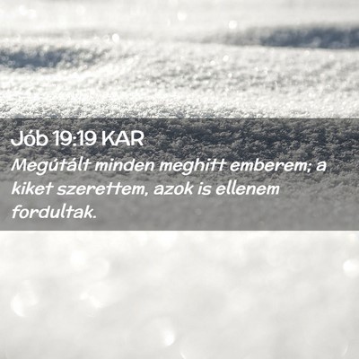 Picture 02 - Jób 19:19 KAR - Megútált minden meghitt emberem; a kiket - Bible Verse Picture