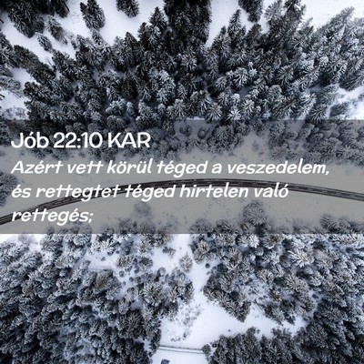 Picture 02 - Jób 22:10 KAR - Azért vett körül téged a veszedelem, és - Bible Verse Picture