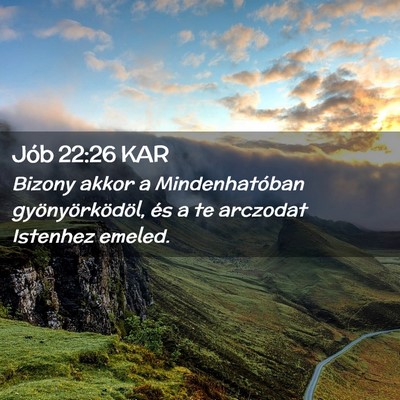 Picture 02 - Jób 22:26 KAR - Bizony akkor a Mindenhatóban gyönyörködöl, - Bible Verse Picture