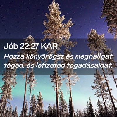 Picture 02 - Jób 22:27 KAR - Hozzá könyörögsz és meghallgat téged, és - Bible Verse Picture