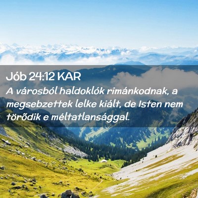 Picture 02 - Jób 24:12 KAR - A városból haldoklók rimánkodnak, a - Bible Verse Picture