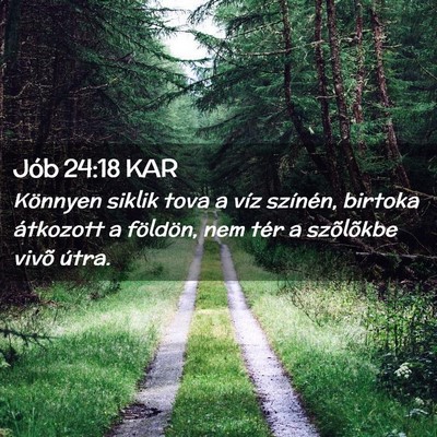 Picture 02 - Jób 24:18 KAR - Könnyen siklik tova a víz színén, birtoka - Bible Verse Picture