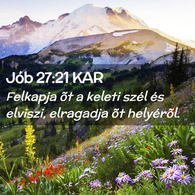 Picture 02 - Jób 27:21 KAR - Felkapja õt a keleti szél és elviszi, - Bible Verse Picture