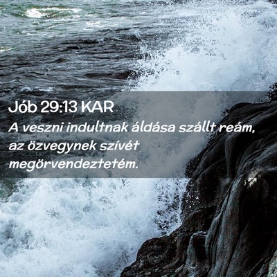 Picture 02 - Jób 29:13 KAR - A veszni indultnak áldása szállt reám, az - Bible Verse Picture