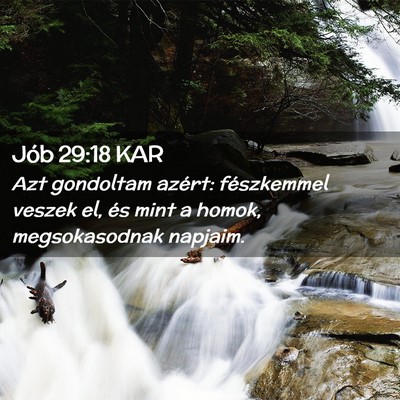 Picture 02 - Jób 29:18 KAR - Azt gondoltam azért: fészkemmel veszek el, és - Bible Verse Picture