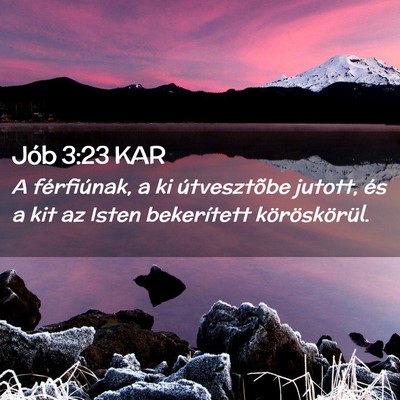 Picture 02 - Jób 3:23 KAR - A férfiúnak, a ki útvesztõbe jutott, és a - Bible Verse Picture
