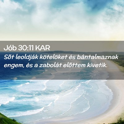 Picture 02 - Jób 30:11 KAR - Sõt leoldják kötelöket és bántalmaznak - Bible Verse Picture