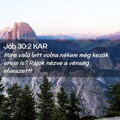 Picture 02 - Jób 30:2 KAR - Mire való lett volna nékem még kezök ereje - Bible Verse Picture