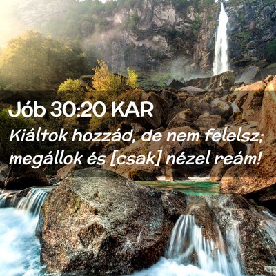 Picture 02 - Jób 30:20 KAR - Kiáltok hozzád, de nem felelsz; megállok és - Bible Verse Picture
