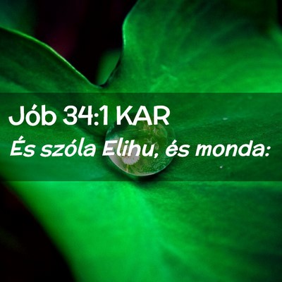 Picture 02 - Jób 34:1 KAR - És szóla Elihu, és - Bible Verse Picture