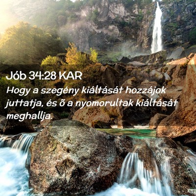 Picture 02 - Jób 34:28 KAR - Hogy a szegény kiáltását hozzájok juttatja, - Bible Verse Picture