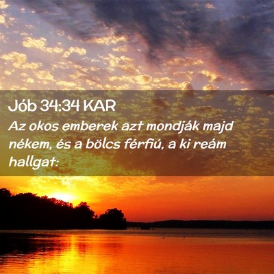 Picture 02 - Jób 34:34 KAR - Az okos emberek azt mondják majd nékem, és a - Bible Verse Picture