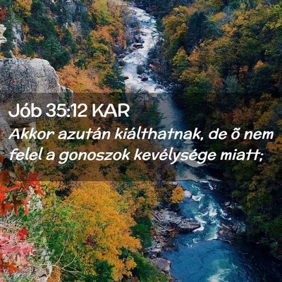 Picture 02 - Jób 35:12 KAR - Akkor azután kiálthatnak, de õ nem felel a - Bible Verse Picture