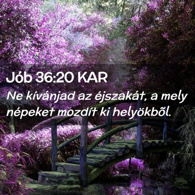 Picture 02 - Jób 36:20 KAR - Ne kívánjad az éjszakát, a mely népeket - Bible Verse Picture