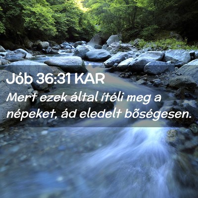 Picture 02 - Jób 36:31 KAR - Mert ezek által ítéli meg a népeket, ád - Bible Verse Picture