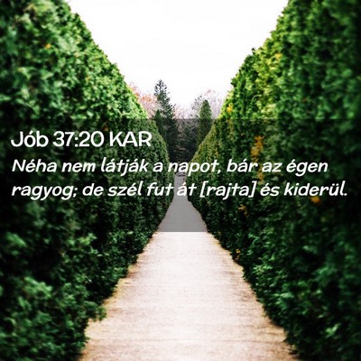 Picture 02 - Jób 37:20 KAR - Néha nem látják a napot, bár az égen ragyog; - Bible Verse Picture