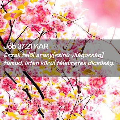 Picture 02 - Jób 37:21 KAR - Észak felõl arany[színû világosság] támad, - Bible Verse Picture