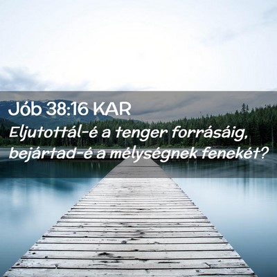 Picture 02 - Jób 38:16 KAR - Eljutottál-é a tenger forrásáig, bejártad-é - Bible Verse Picture