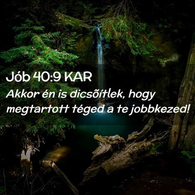 Picture 02 - Jób 40:9 KAR - Akkor én is dicsõítlek, hogy megtartott téged - Bible Verse Picture