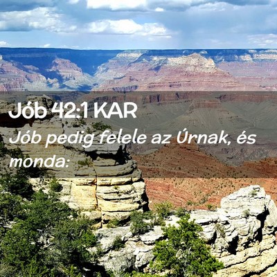 Picture 02 - Jób 42:1 KAR - Jób pedig felele az Úrnak, és - Bible Verse Picture