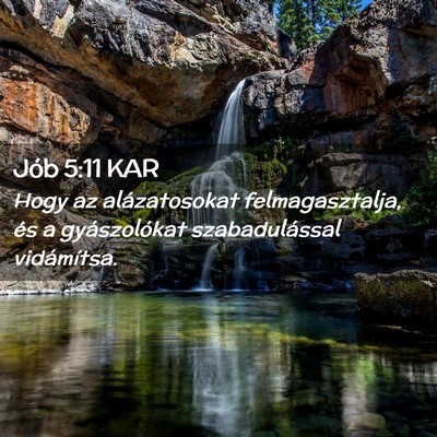 Picture 02 - Jób 5:11 KAR - Hogy az alázatosokat felmagasztalja, és a - Bible Verse Picture