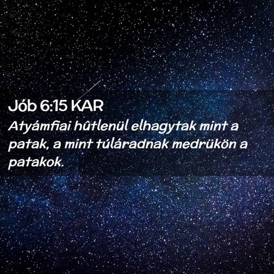 Picture 02 - Jób 6:15 KAR - Atyámfiai hûtlenül elhagytak mint a patak, a - Bible Verse Picture