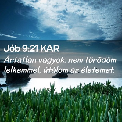 Picture 02 - Jób 9:21 KAR - Ártatlan vagyok, nem törõdöm lelkemmel, - Bible Verse Picture
