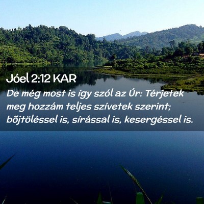 Picture 02 - Jóel 2:12 KAR - De még most is így szól az Úr: Térjetek meg - Bible Verse Picture