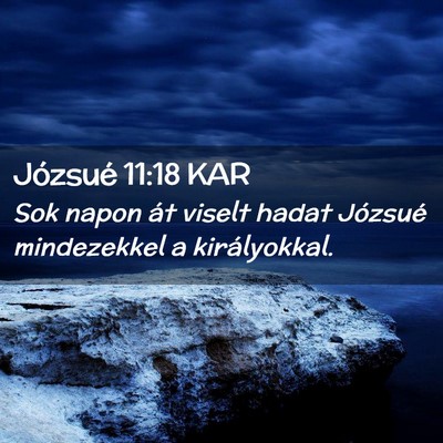 Picture 02 - Józsué 11:18 KAR - Sok napon át viselt hadat Józsué mindezekkel a - Bible Verse Picture