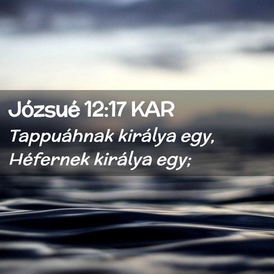 Picture 02 - Józsué 12:17 KAR - Tappuáhnak királya egy, Héfernek királya - Bible Verse Picture