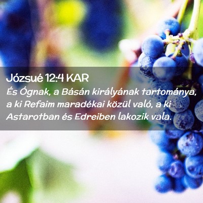 Picture 02 - Józsué 12:4 KAR - És Ógnak, a Básán királyának tartománya, a - Bible Verse Picture