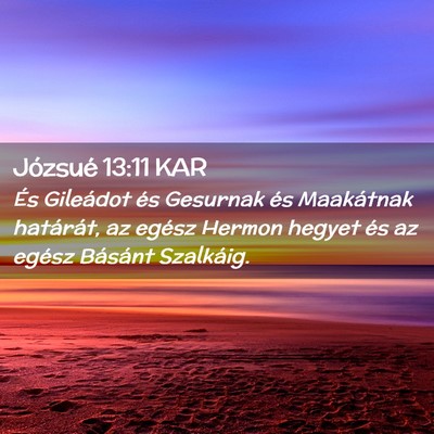 Picture 02 - Józsué 13:11 KAR - És Gileádot és Gesurnak és Maakátnak - Bible Verse Picture