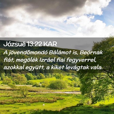 Picture 02 - Józsué 13:22 KAR - A jövendõmondó Bálámot is, Beórnak fiát, - Bible Verse Picture
