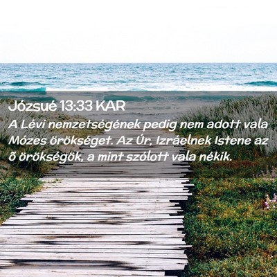 Picture 02 - Józsué 13:33 KAR - A Lévi nemzetségének pedig nem adott vala - Bible Verse Picture