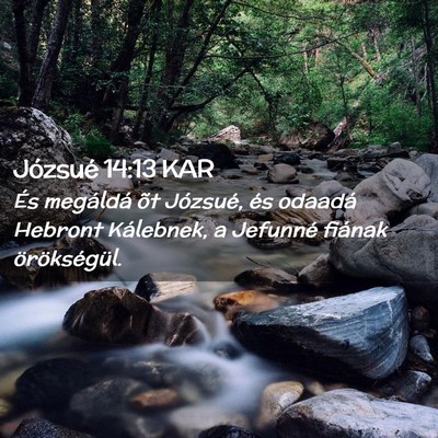 Picture 02 - Józsué 14:13 KAR - És megáldá õt Józsué, és odaadá Hebront - Bible Verse Picture