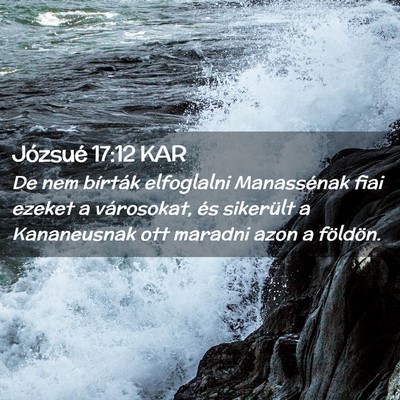 Picture 02 - Józsué 17:12 KAR - De nem bírták elfoglalni Manassénak fiai - Bible Verse Picture