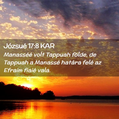 Picture 02 - Józsué 17:8 KAR - Manasséé volt Tappuah földe, de Tappuah a - Bible Verse Picture
